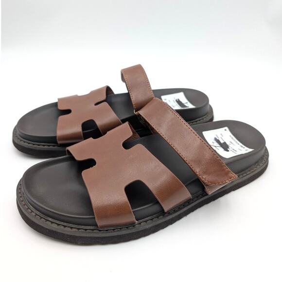 Steve Madden Maiven Casual Slide Sandal Open Toe Men's Brown Size US10M EU43 - Picture 1 of 12